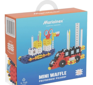 Opakowanie Mini Waffle 140 elementów Przyborniki pojazdy