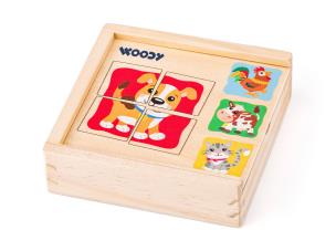 Opakowanie Minipuzzle „Zwierzątka” w drewnianym pudełku 93048