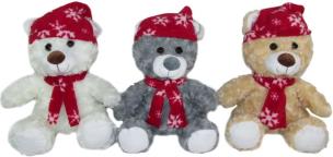 Opakowanie Miś świąteczny 25cm MIX