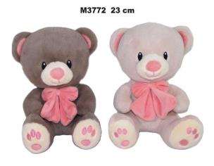 Opakowanie Miś z kokardą 23cm MIX