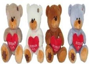 Opakowanie Miś z sercem 25cm MIX