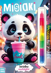 Okładka książki Misiaki. Gigantyczny neonowy mazak. Marker modułowy