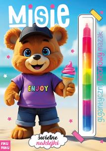 Okładka książki Misie. Gigantyczny neonowy mazak. Marker modułowy