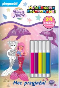Moc przyjaźni. Princess Magic. Numerkowe kolorowanki. Autor: Opracowanie zbiorowe. Multiszop.pl Okładka książki Moc przyjaźni. Princess Magic. Numerkowe kolorowanki