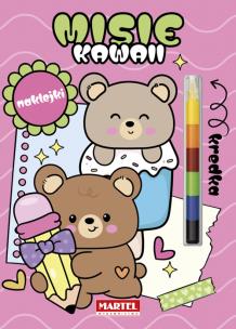 Okładka książki Modułowa kredka. Kawaii misie z naklejkami