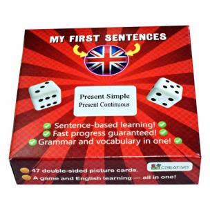 Moje pierwsze zdania po angielsku (PRESENT SIMPLE vs PRESENT CONTINUOUS). Autor: Dwornik Paweł. Multiszop.pl Okładka książki Moje pierwsze zdania po angielsku (PRESENT SIMPLE vs PRESENT CONTINUOUS)