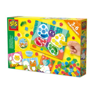 Montessori Sortowanie kolorów i materiałów. Wydawca: SES. Multiszop.pl Opakowanie Montessori Sortowanie kolorów i materiałów