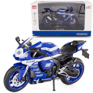 Motocykl sportowy wyścigowy 1:12. Wydawca: Lena. Multiszop.pl Opakowanie Motocykl sportowy wyścigowy 1:12