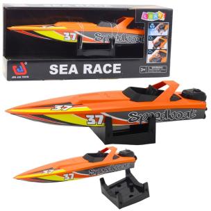 Motorówka nakręcana do wody pomarańczowa. Wydawca: Leantoys. Multiszop.pl Opakowanie Motorówka nakręcana do wody pomarańczowa