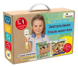 Mówiąca książka interaktywna „Widzę, słyszę, poznaję. Dźwięki wokół mnie i Zwierzęta świata”. Autor: Agnieszka Matz. Multiszop.pl Okładka książki Mówiąca książka interaktywna „Widzę, słyszę, poznaję. Dźwięki wokół mnie i Zwierzęta świata”
