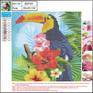 Mozaika diamentowa 5D kit 20x20 cm TUKAN 89745 CENTRUM. Wydawca: Panta Plast. Multiszop.pl Opakowanie Mozaika diamentowa 5D kit 20x20 cm TUKAN 89745 CENTRUM