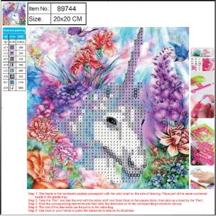 Mozaika diamentowa 5D kit 20x20 cm UNICORN 89744 CENTRUM. Wydawca: Panta Plast. Multiszop.pl Opakowanie Mozaika diamentowa 5D kit 20x20 cm UNICORN 89744 CENTRUM