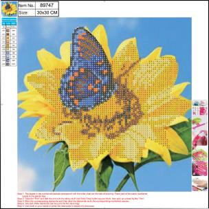 Mozaika diamentowa 5D kit 30x30 cm SUNFLOWER 89747 CENTRUM. Wydawca: Panta Plast. Multiszop.pl Opakowanie Mozaika diamentowa 5D kit 30x30 cm SUNFLOWER 89747 CENTRUM
