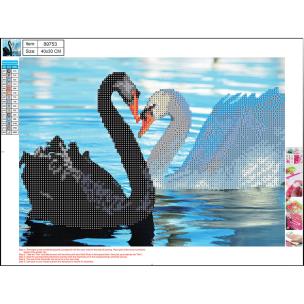 Opakowanie Mozaika diamentowa 5D kit 30x40 cm SWANS 89753 CENTRUM