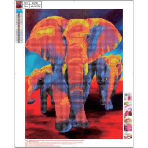 Mozaika diamentowa 5D kit 40x50 cm ELEPHANT 89761 CENTRUM. Wydawca: Panta Plast. Multiszop.pl Opakowanie Mozaika diamentowa 5D kit 40x50 cm ELEPHANT 89761 CENTRUM