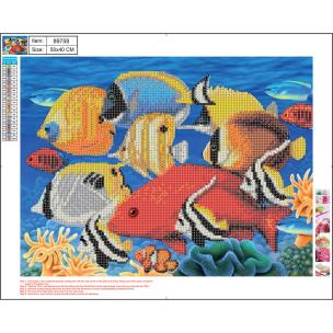 Mozaika diamentowa 5D kit 40x50 cm FISH 89758 CENTRUM. Wydawca: Panta Plast. Multiszop.pl Opakowanie Mozaika diamentowa 5D kit 40x50 cm FISH 89758 CENTRUM