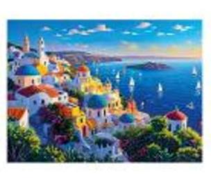 Opakowanie Mozaika diamentowa 5D - Santorini 40x30cm