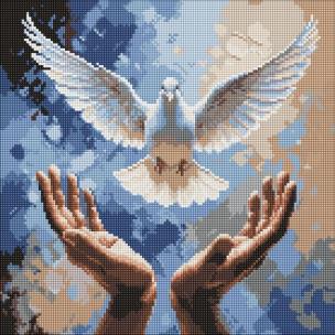 Opakowanie Mozaika diamentowa - Dłonie dobroci 40x40cm