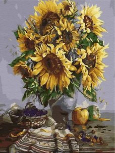 Opakowanie Mozaika diamentowa słoneczniki 30x40cm