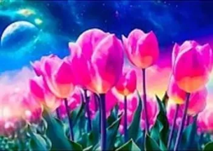 Opakowanie Mozaika diamentowa tulipany 30x40cm