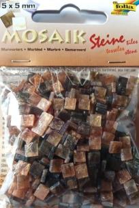 Opakowanie Mozaika kamyczki marmurkowe 5x5mm brązowa