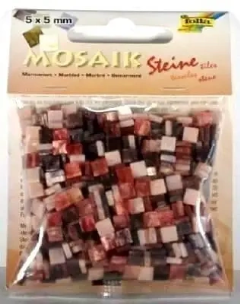 Opakowanie Mozaika kamyczki marmurkowe 5x5mm czerwona