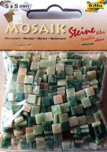 Opakowanie Mozaika kamyczki marmurkowe 5x5mm zielona