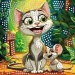 Opakowanie Mozaika piankowa kot i mysz 25x25cm