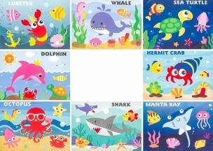 Opakowanie Mozaika piankowa morska 8szt