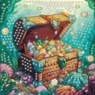 Opakowanie Mozaika piankowa skrzynia skarbów 25x25cm