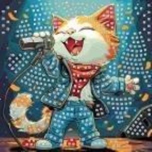 Opakowanie Mozaika piankowa śpiewający kot 25x25cm