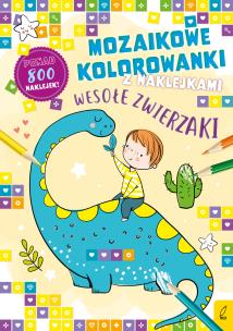 Okładka książki Mozaikowe kolorowanki. Wesołe zwierzaki