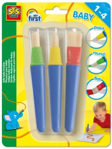 My first grube pędzelki 3szt. Wydawca: SES. Multiszop.pl Opakowanie My first grube pędzelki 3szt