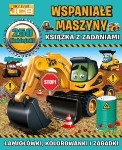 Okładka książki My first JCB Wspaniałe maszyny.Książka z zadaniami