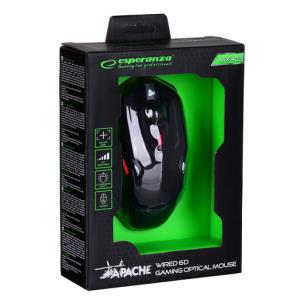 Opakowanie Mysz komputerowa Esperanza 6D EGM403R (optyczna; 2400 DPI; kolor czarny, kolor czerwony)