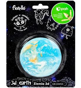 Opakowanie Naklejka fluorescencyjna 3D Ziemia 8,5cm