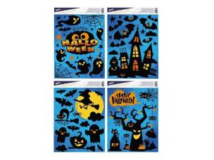 Naklejka na okno Halloween 30x42cm MIX. Wydawca: MFP. Multiszop.pl Opakowanie Naklejka na okno Halloween 30x42cm MIX