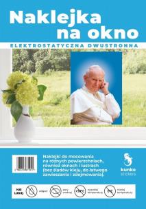 Opakowanie Naklejka na okno Jan Paweł II A5
