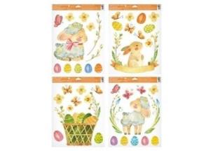 Opakowanie Naklejka na okno z brokatem Wielkanoc 30x42cm