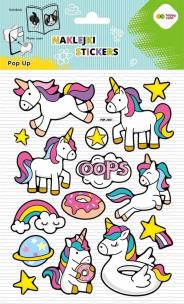 Opakowanie Naklejki 3D Pop Up Unicorns 146x240 HAPPY COLOR