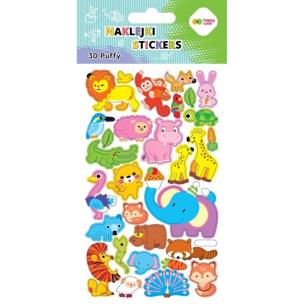 Naklejki 3D Puffy Animals 10x20cm HAPPY COLOR. Wydawca: GDD. Multiszop.pl Opakowanie Naklejki 3D Puffy Animals 10x20cm HAPPY COLOR