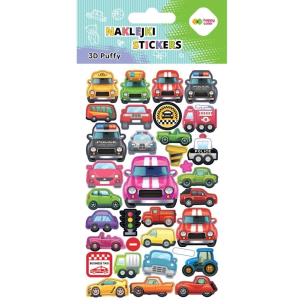 Naklejki 3D Puffy Cars 10x20cm HAPPY COLOR. Wydawca: GDD. Multiszop.pl Opakowanie Naklejki 3D Puffy Cars 10x20cm HAPPY COLOR