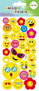 Opakowanie Naklejki 3D Puffy Emoticon 9,5x22cm HAPPY COLOR