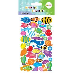 Naklejki 3D Puffy Fishes 10x20cm HAPPY COLOR. Wydawca: GDD. Multiszop.pl Opakowanie Naklejki 3D Puffy Fishes 10x20cm HAPPY COLOR