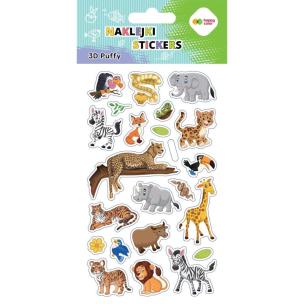 Naklejki 3D Puffy Wildlife 10x20cm HAPPY COLOR. Wydawca: GDD. Multiszop.pl Opakowanie Naklejki 3D Puffy Wildlife 10x20cm HAPPY COLOR
