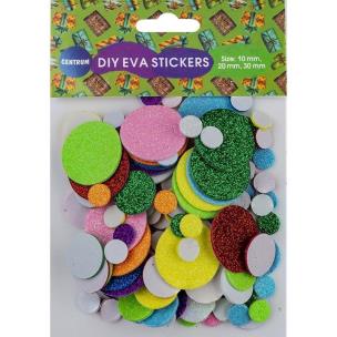 Opakowanie Naklejki brokatowe kółka mix 81432