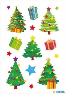 Opakowanie Naklejki choinki i prezenty