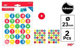 Opakowanie Naklejki cyferki 2 arkusze