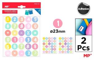 Opakowanie Naklejki cyferki i znaki matematyczne 2 arkusze