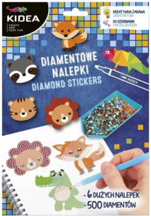 Opakowanie Naklejki diamentowe Zwierzęta KIDEA